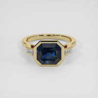 3.80 Ct. Blue Sapphire Ring, 14K Yellow Gold 1