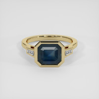 3.07 Ct. Blue Sapphire Ring, 14K Yellow Gold 1