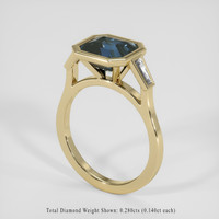 3.07 Ct. Blue Sapphire Ring, 14K Yellow Gold 2