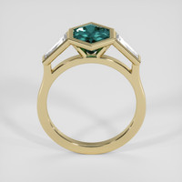 2.05 Ct. Bluish Green Sapphire Ring, 14K Yellow Gold 3