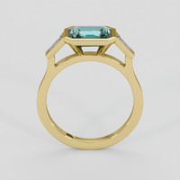 2.05 Ct. Greenish Blue Sapphire Ring, 14K Yellow Gold 3