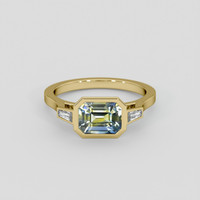 2.02 Ct. Bi Color Sapphire Ring, 14K Yellow Gold 1