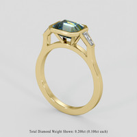 2.02 Ct. Bi Color Sapphire Ring, 14K Yellow Gold 2