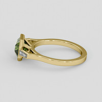 1.91 Ct. Green Sapphire Ring, 14K Yellow Gold 4