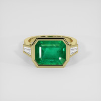 5.62 Ct. Emerald Ring, 18K Yellow Gold 1