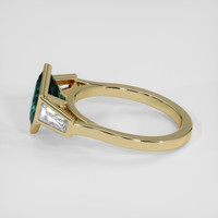 2.05 Ct. Bluish Green Sapphire Ring, 18K Yellow Gold 4