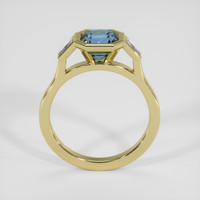 1.62 Ct. Greenish Blue Sapphire Ring, 18K Yellow Gold 3