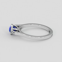 0.78 Ct. Blue Sapphire Ring, Silver 4