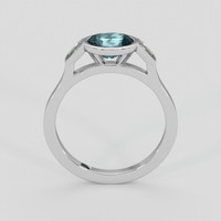 0.97 Ct. Greyish Blue Sapphire Ring, 10K White Gold 3