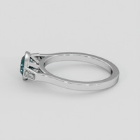 0.97 Ct. Greyish Blue Sapphire Ring, 10K White Gold 4