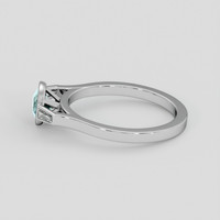 0.99 Ct. Bluish Green Sapphire Ring, 10K White Gold 4
