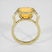 5.64 Ct. Peach Sapphire Ring, 10K Yellow Gold 3