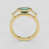1.39 Ct. Bluish Green Sapphire Ring, 14K Yellow Gold 3