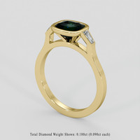 1.48 Ct. Bluish Green Sapphire Ring, 14K Yellow Gold 2