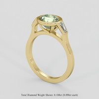1.57 Ct. Yellowish Green Sapphire Ring, 14K Yellow Gold 2