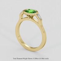 1.22 Ct. Tsavorite Garnet Ring, 18K Yellow Gold 2