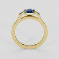 1.20 Ct. Greenish Blue Sapphire Ring, 18K Yellow Gold 3
