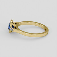 1.20 Ct. Greenish Blue Sapphire Ring, 18K Yellow Gold 4