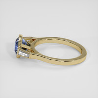 2.20 Ct. Blue Sapphire Ring, 18K Yellow Gold 4