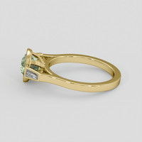 1.57 Ct. Yellowish Green Sapphire Ring, 18K Yellow Gold 4