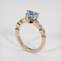 2.18 Ct. Bi Color Sapphire Ring, 14K Rose Gold 2