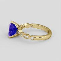2.52 Ct. Violetish Blue Tanzanite Ring, 18K Yellow Gold 4