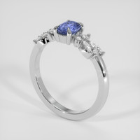 0.73 Ct. Blue Sapphire Ring, Platinum 950 2