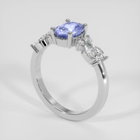 1.32 Ct. Blue Sapphire Ring, Platinum 950 2
