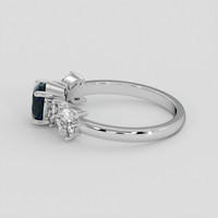1.09 Ct. Bluish Green Sapphire Ring, Platinum 950 4