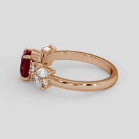 1.14 Ct. Ruby Ring, 14K Rose Gold 4