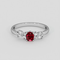 0.38 Ct. Ruby Ring, Silver 1