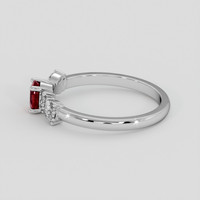 0.38 Ct. Ruby Ring, Silver 4