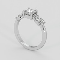 0.92 Ct. White Sapphire Ring, Silver 2
