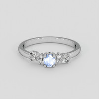 0.40 Ct. Blue Sapphire Ring, Silver 1