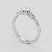 0.40 Ct. Blue Sapphire Ring, Silver 2