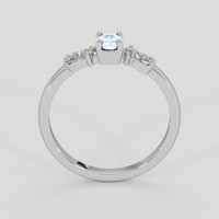 0.40 Ct. Blue Sapphire Ring, Silver 3