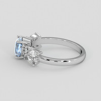 1.50 Ct. Blue Sapphire Ring, 10K White Gold 4