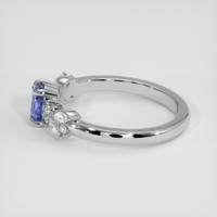 0.73 Ct. Blue Sapphire Ring, 14K White Gold 4