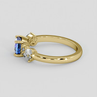1.06 Ct. Blue Sapphire Ring, 10K Yellow Gold 4