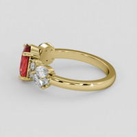1.50 Ct. Padparadscha Sapphire Ring, 14K Yellow Gold 4