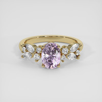 1.62 Ct. Pinkish Purple Sapphire Ring, 14K Yellow Gold 1