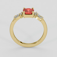 1.07 Ct. Padparadscha Sapphire Ring, 14K Yellow Gold 3