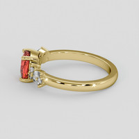 1.07 Ct. Padparadscha Sapphire Ring, 14K Yellow Gold 4