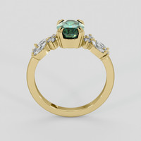 1.94 Ct. Bluish Green Sapphire Ring, 14K Yellow Gold 3