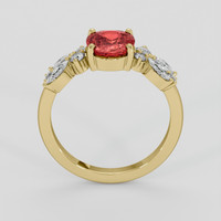 1.50 Ct. Padparadscha Sapphire Ring, 18K Yellow Gold 3