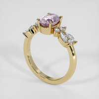 1.62 Ct. Pinkish Purple Sapphire Ring, 18K Yellow Gold 2