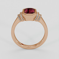 1.49 Ct. Red Garnet Ring, 14K Rose Gold 3