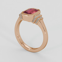 1.31 Ct. Purplish Red Almandine Garnet Ring, 14K Rose Gold 2