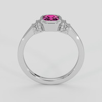 0.66 Ct. Pink Sapphire Ring, 18K White Gold 3