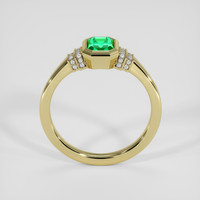 0.73 Ct. Emerald Ring, 18K Yellow Gold 3